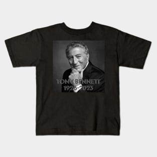 Positive Tony Bennett old man singer portrait Kids T-Shirt